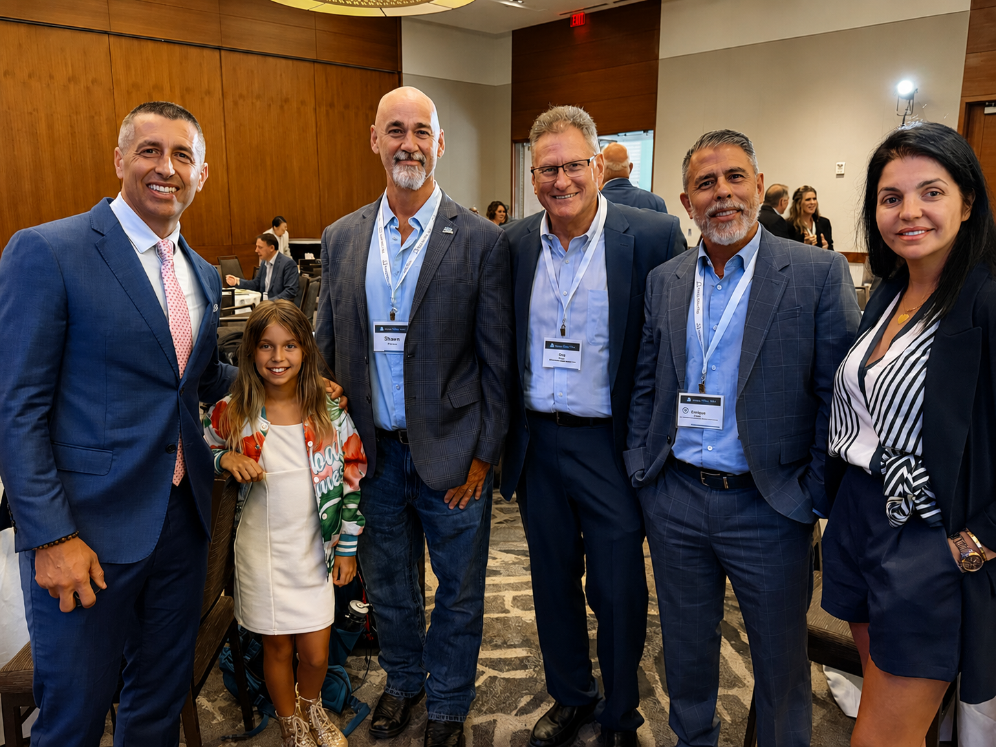 Richard C. Wilson and his daughter with members at a Family Office Club event