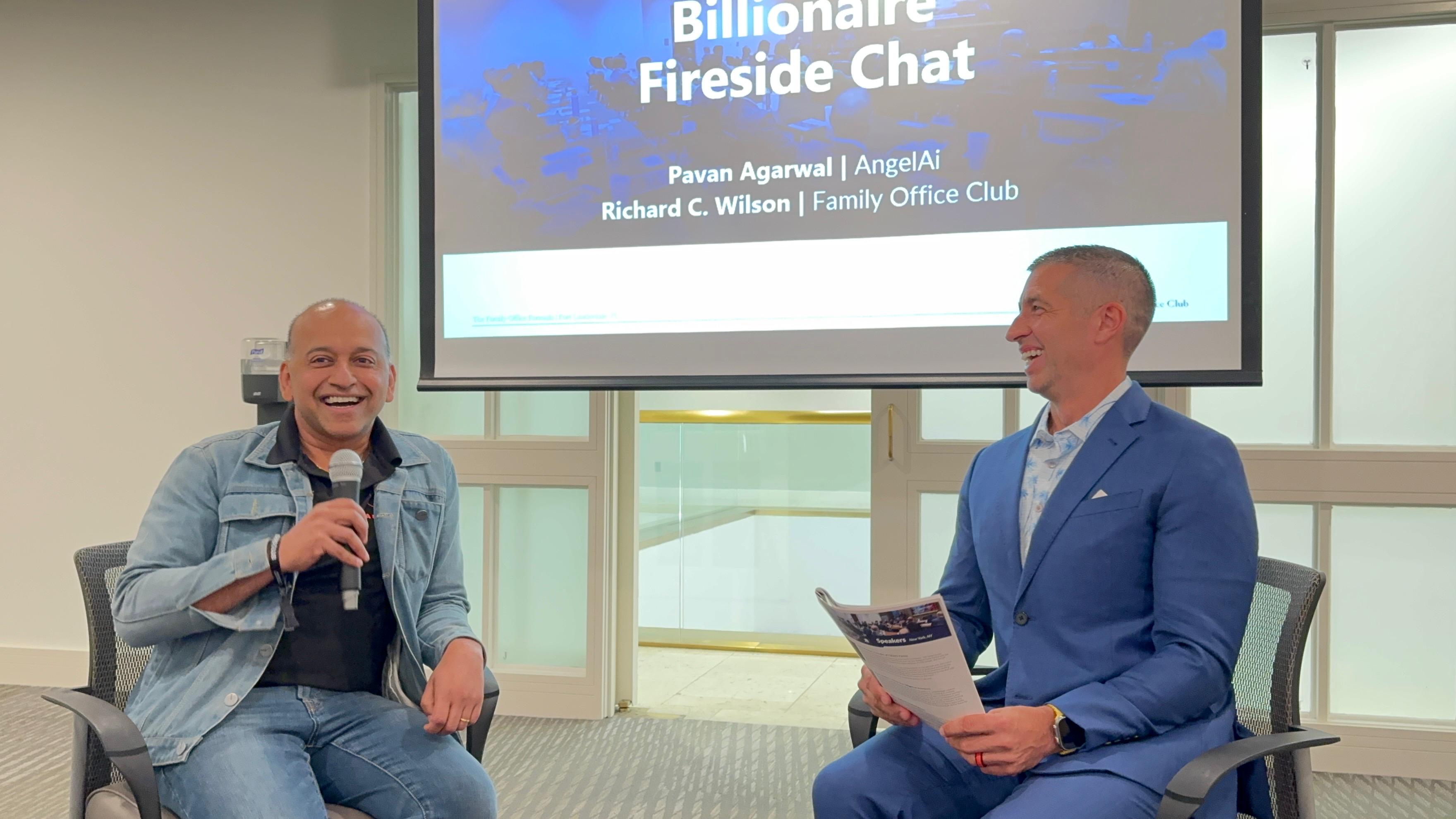 Richard C. Wilson in a billionaire fireside chat with Pavan Agarwal of AngelAi