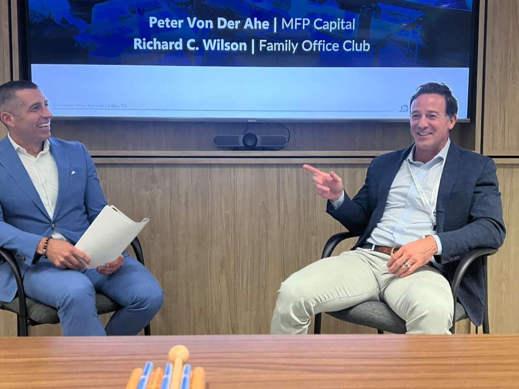 Richard C. Wilson in a fireside chat with Peter Von Der Ahe of MFP Capital in Dallas