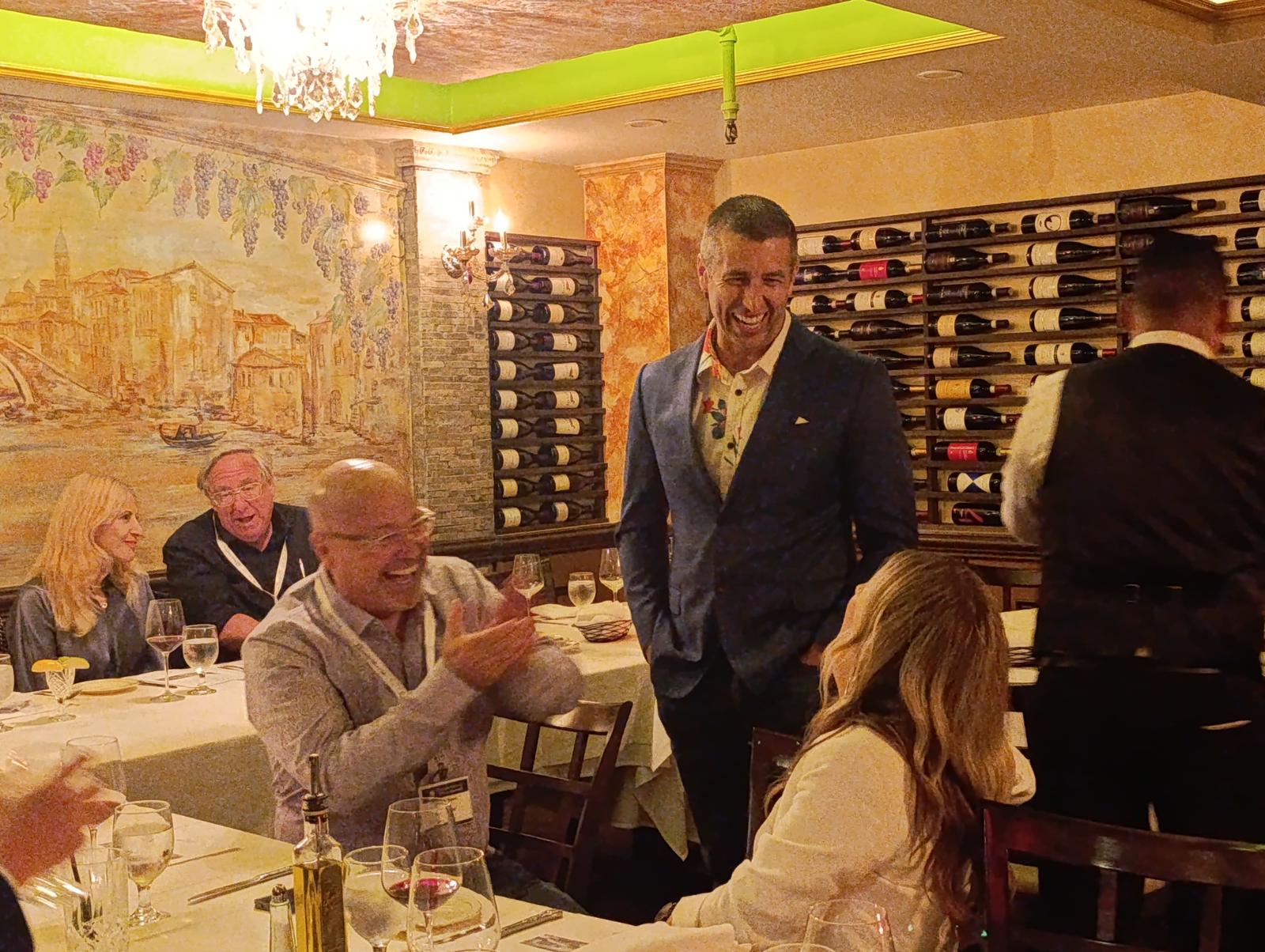 Richard C. Wilson with family business owners and investors at a Family Office Club dinner