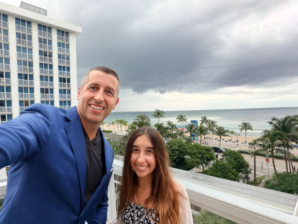 Richard C. Wilson and his daughter in Fort Lauderdale